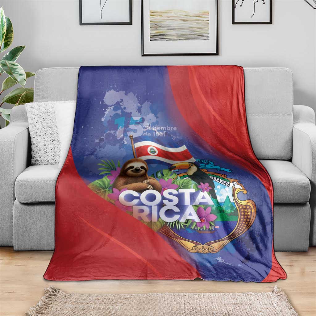 Costa Rica Independence Day Blanket 204 Years Of Freedom - Wonder Print Shop