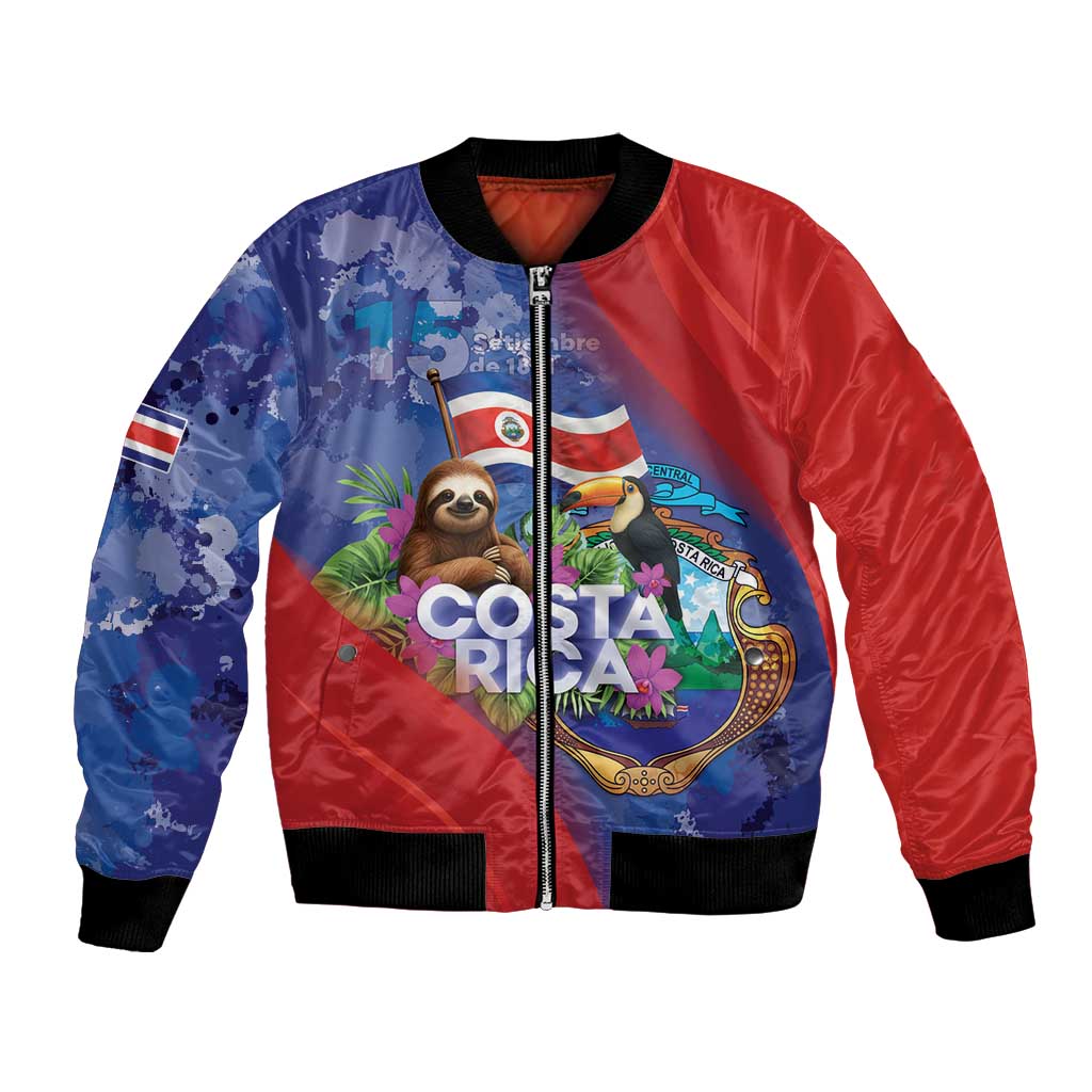 Costa Rica Independence Day Bomber Jacket 204 Years Of Freedom - Wonder Print Shop