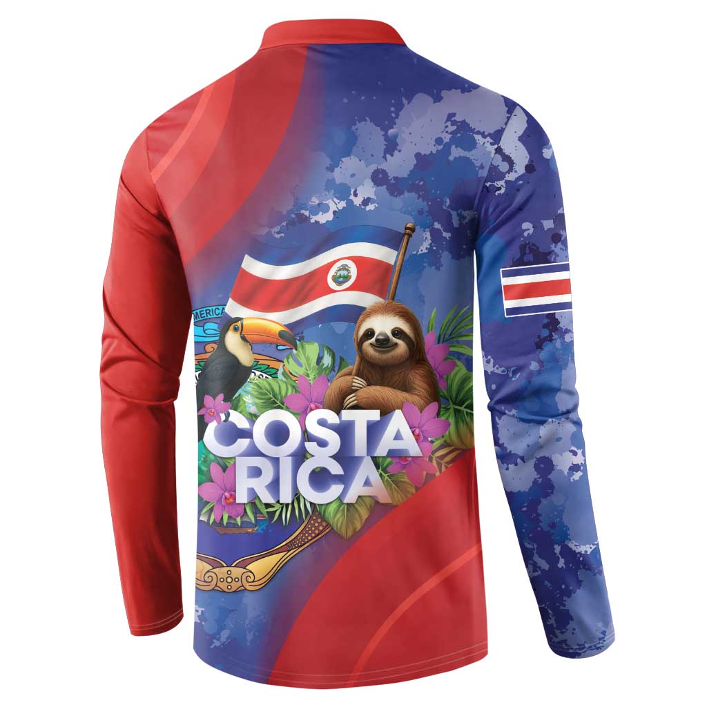 Costa Rica Independence Day Button Sweatshirt 204 Years Of Freedom - Wonder Print Shop