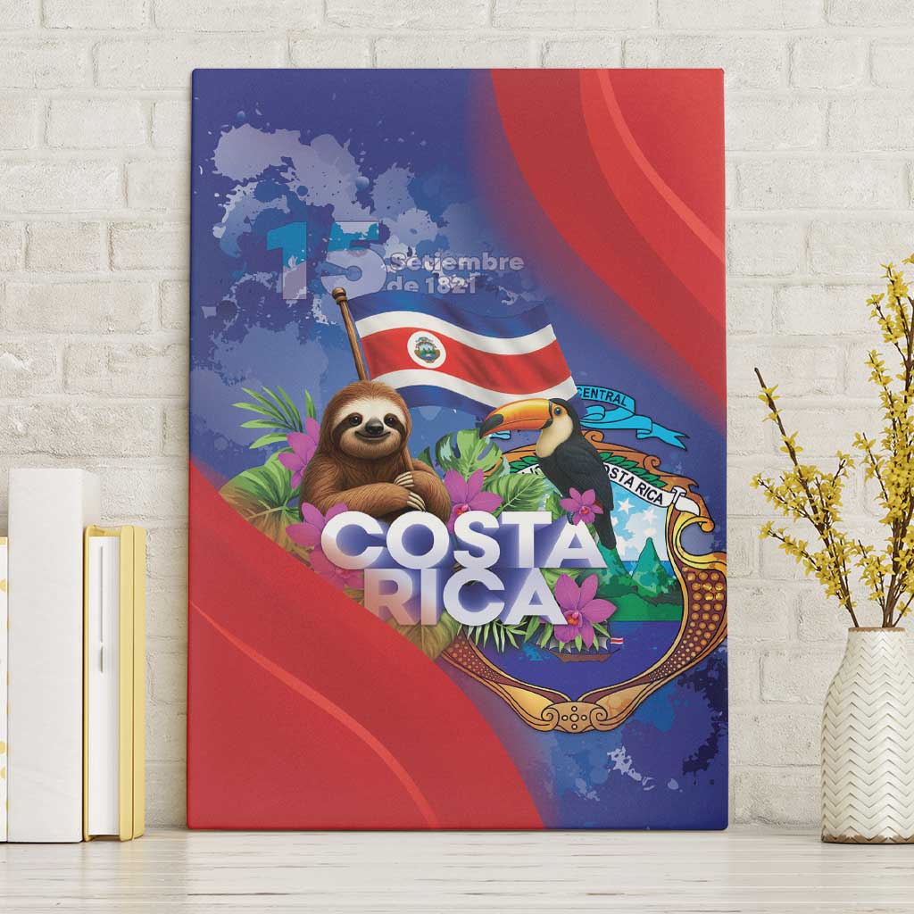 Costa Rica Independence Day Canvas Wall Art 204 Years Of Freedom - Wonder Print Shop