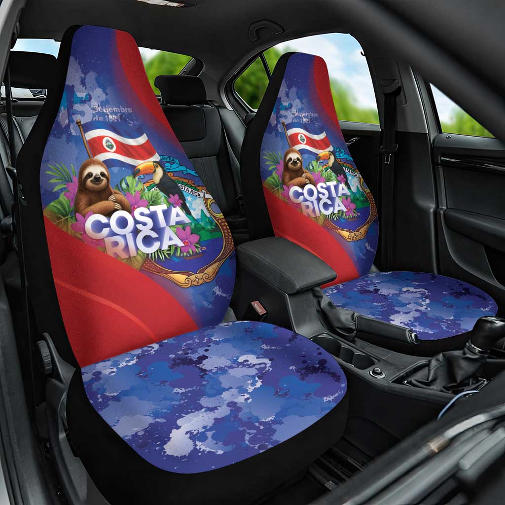 Costa Rica Independence Day Car Seat Cover 204 Years Of Freedom - Wonder Print Shop