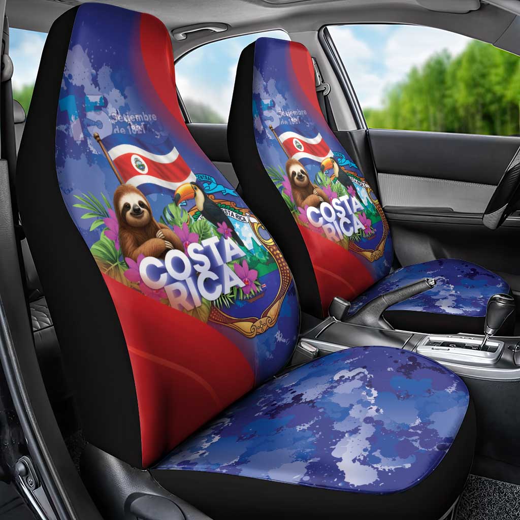 Costa Rica Independence Day Car Seat Cover 204 Years Of Freedom - Wonder Print Shop