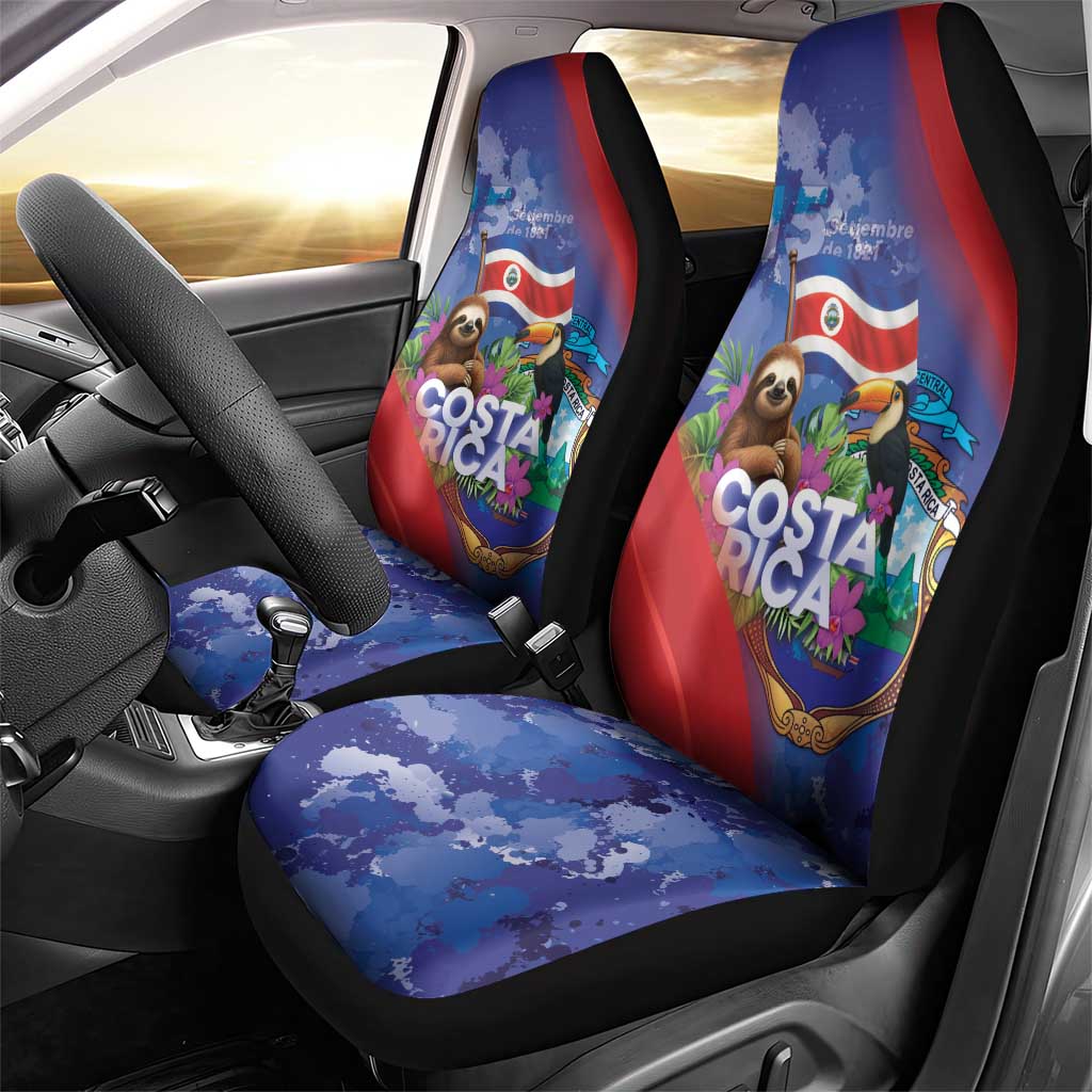 Costa Rica Independence Day Car Seat Cover 204 Years Of Freedom - Wonder Print Shop
