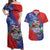 Costa Rica Independence Day Couples Matching Off Shoulder Maxi Dress and Hawaiian Shirt 204 Years Of Freedom - Wonder Print Shop