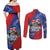 Costa Rica Independence Day Couples Matching Off Shoulder Maxi Dress and Long Sleeve Button Shirt 204 Years Of Freedom - Wonder Print Shop