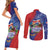 Costa Rica Independence Day Couples Matching Short Sleeve Bodycon Dress and Long Sleeve Button Shirt 204 Years Of Freedom - Wonder Print Shop