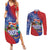Costa Rica Independence Day Couples Matching Summer Maxi Dress and Long Sleeve Button Shirt 204 Years Of Freedom - Wonder Print Shop