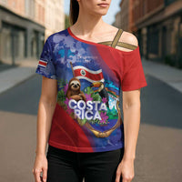 Costa Rica Independence Day Cross Shoulder Shirt 204 Years Of Freedom - Wonder Print Shop