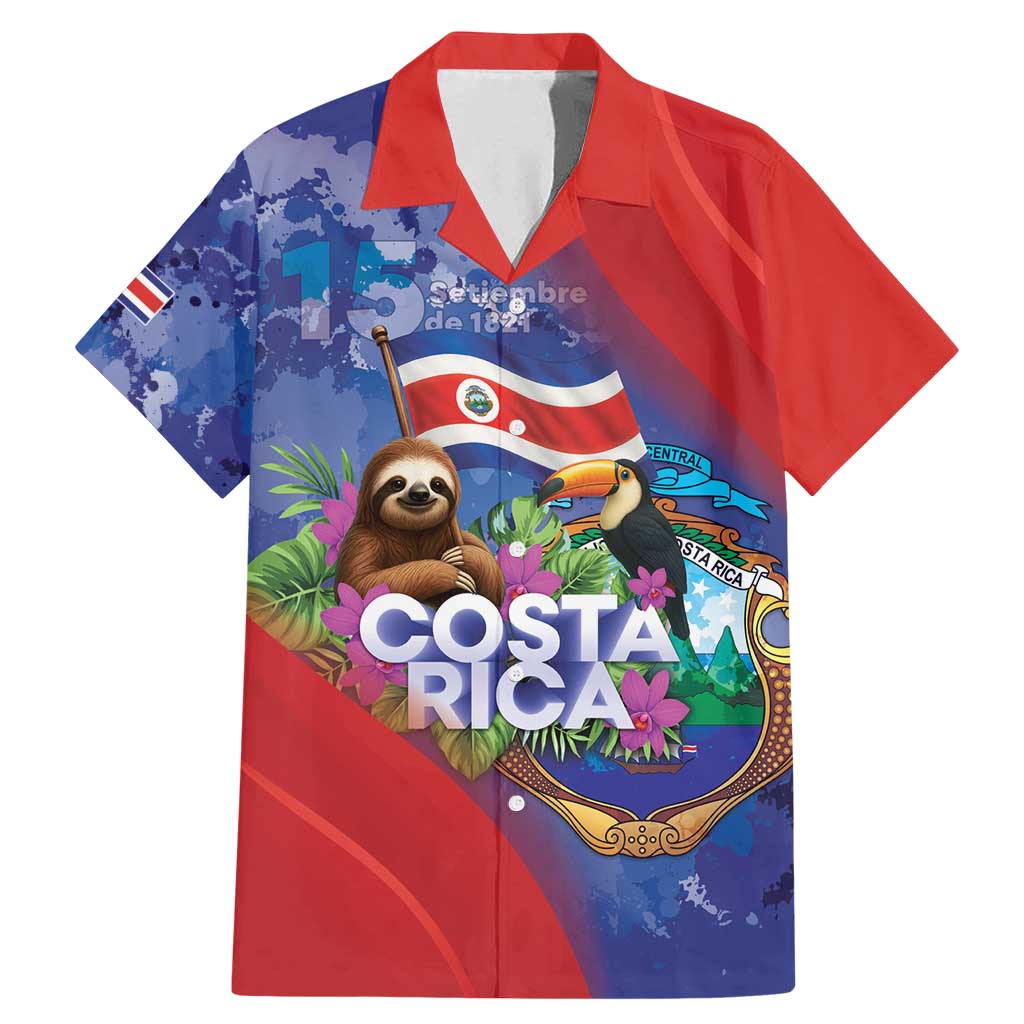 Costa Rica Independence Day Family Matching Mermaid Dress and Hawaiian Shirt 204 Years Of Freedom - Wonder Print Shop
