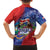 Costa Rica Independence Day Family Matching Off The Shoulder Long Sleeve Dress and Hawaiian Shirt 204 Years Of Freedom - Wonder Print Shop
