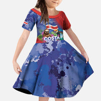 Costa Rica Independence Day Family Matching Off The Shoulder Long Sleeve Dress and Hawaiian Shirt 204 Years Of Freedom - Wonder Print Shop