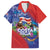 Costa Rica Independence Day Family Matching Off The Shoulder Long Sleeve Dress and Hawaiian Shirt 204 Years Of Freedom - Wonder Print Shop