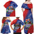 Costa Rica Independence Day Family Matching Off Shoulder Maxi Dress and Hawaiian Shirt 204 Years Of Freedom - Wonder Print Shop