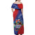 Costa Rica Independence Day Family Matching Off Shoulder Maxi Dress and Hawaiian Shirt 204 Years Of Freedom - Wonder Print Shop