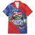 Costa Rica Independence Day Family Matching Off Shoulder Short Dress and Hawaiian Shirt 204 Years Of Freedom - Wonder Print Shop