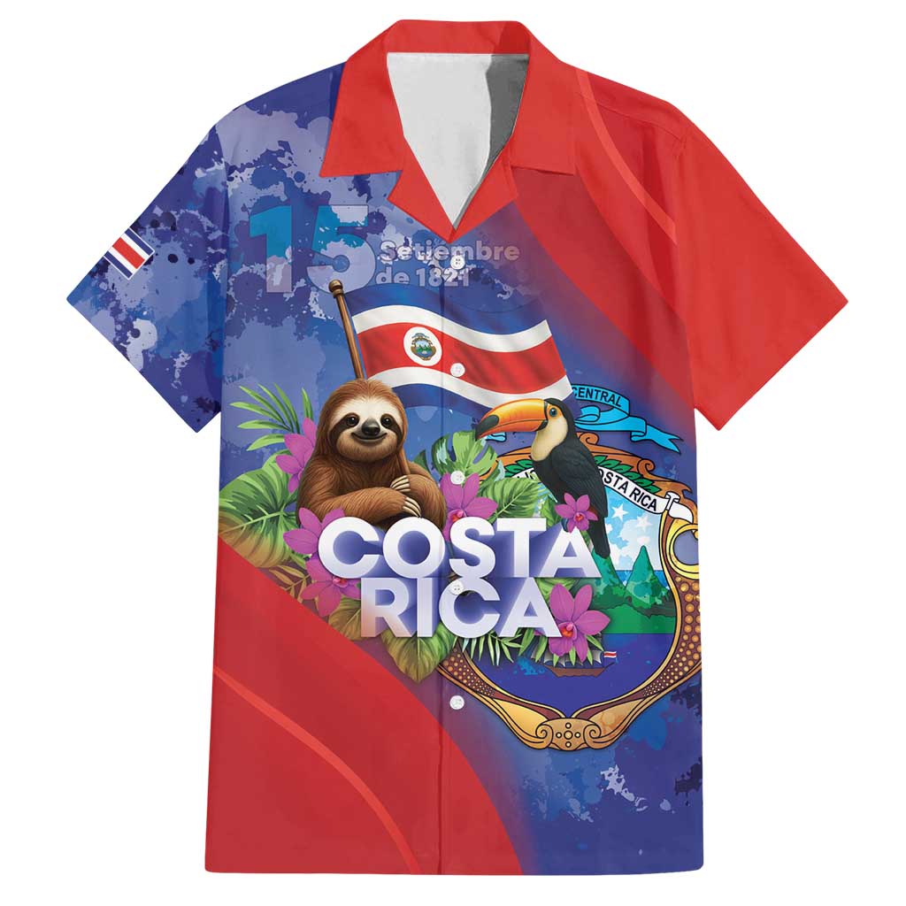 Costa Rica Independence Day Family Matching Puletasi and Hawaiian Shirt 204 Years Of Freedom - Wonder Print Shop