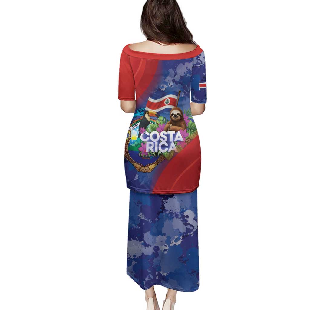 Costa Rica Independence Day Family Matching Puletasi and Hawaiian Shirt 204 Years Of Freedom - Wonder Print Shop