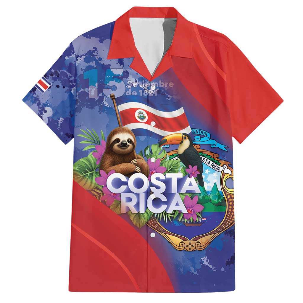 Costa Rica Independence Day Family Matching Short Sleeve Bodycon Dress and Hawaiian Shirt 204 Years Of Freedom - Wonder Print Shop