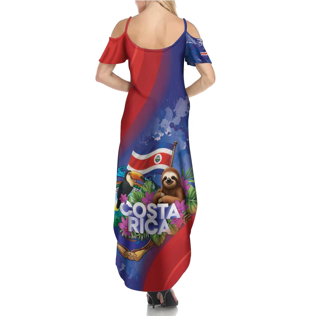 Costa Rica Independence Day Family Matching Summer Maxi Dress and Hawaiian Shirt 204 Years Of Freedom - Wonder Print Shop