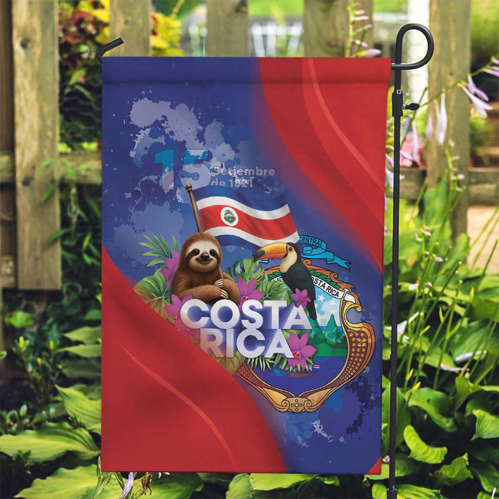 Costa Rica Independence Day Garden Flag 204 Years Of Freedom - Wonder Print Shop