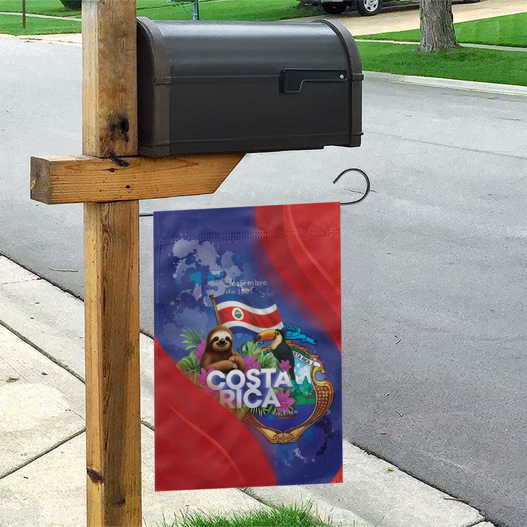 Costa Rica Independence Day Garden Flag 204 Years Of Freedom - Wonder Print Shop