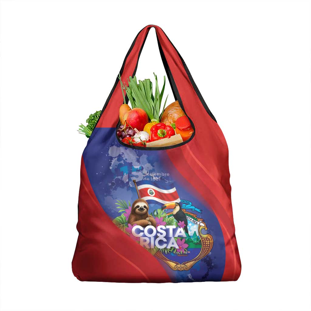 Costa Rica Independence Day Grocery Bag 204 Years Of Freedom - Wonder Print Shop