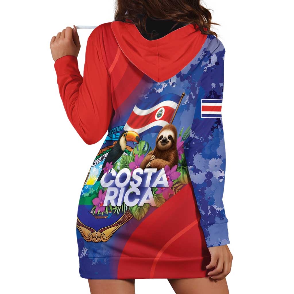 Costa Rica Independence Day Hoodie Dress 204 Years Of Freedom - Wonder Print Shop