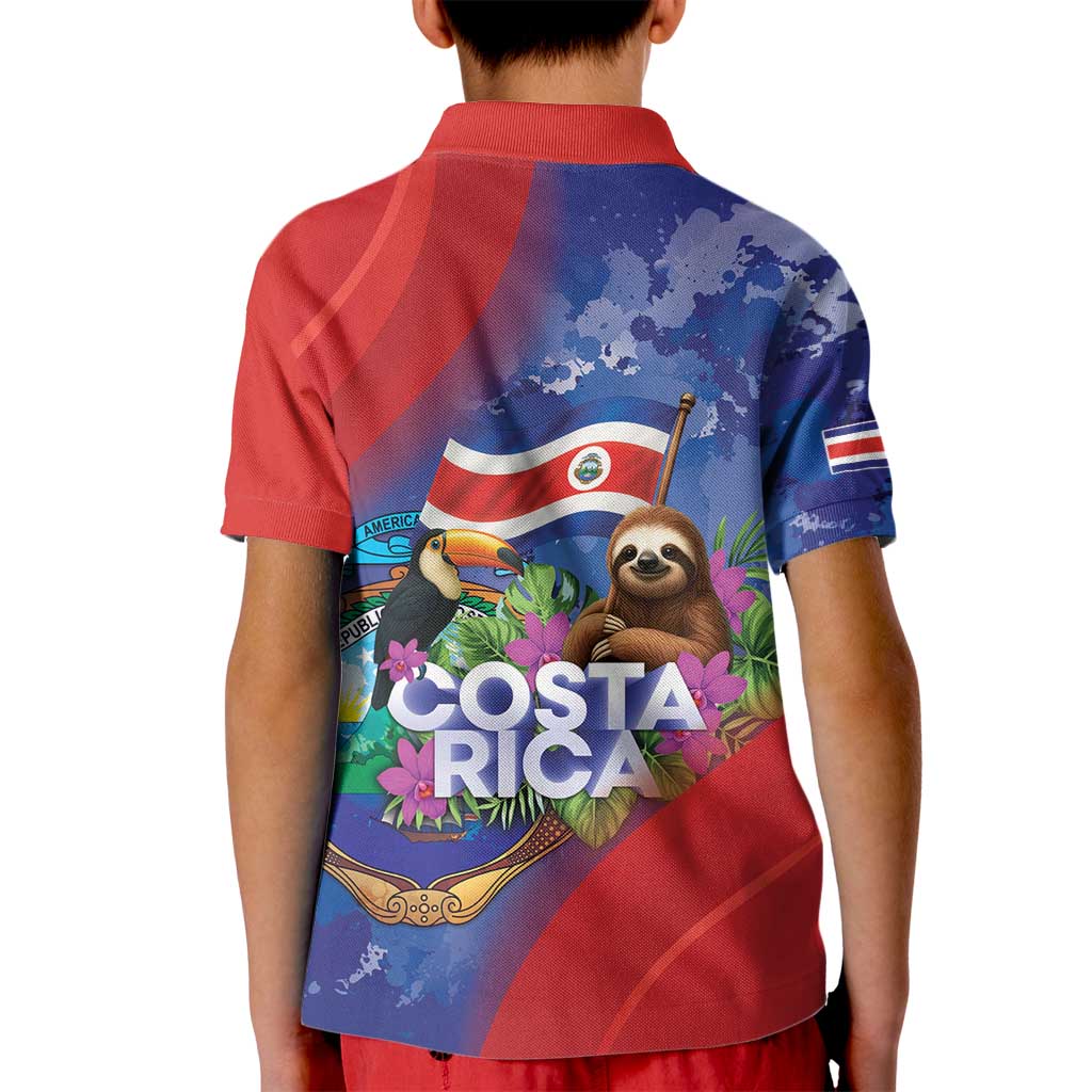 Costa Rica Independence Day Kid Polo Shirt 204 Years Of Freedom - Wonder Print Shop