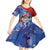 Costa Rica Independence Day Kid Short Sleeve Dress 204 Years Of Freedom - Wonder Print Shop