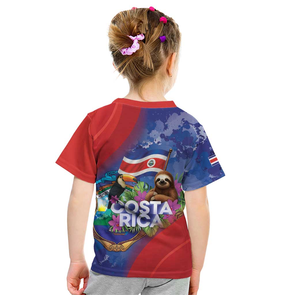 Costa Rica Independence Day Kid T Shirt 204 Years Of Freedom - Wonder Print Shop