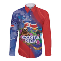 Costa Rica Independence Day Long Sleeve Button Shirt 204 Years Of Freedom - Wonder Print Shop