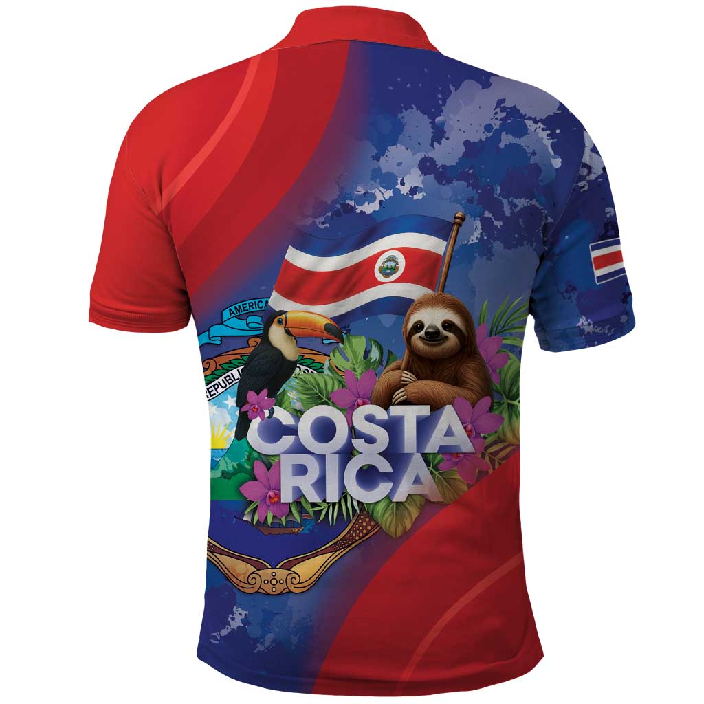 Costa Rica Independence Day Polo Shirt 204 Years Of Freedom - Wonder Print Shop