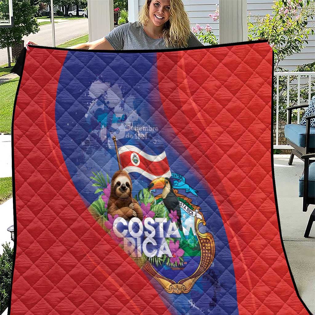 Costa Rica Independence Day Quilt 204 Years Of Freedom - Wonder Print Shop