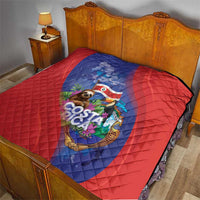 Costa Rica Independence Day Quilt 204 Years Of Freedom - Wonder Print Shop