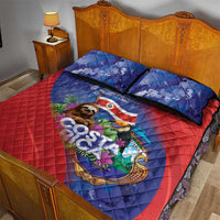 Costa Rica Independence Day Quilt Bed Set 204 Years Of Freedom - Wonder Print Shop