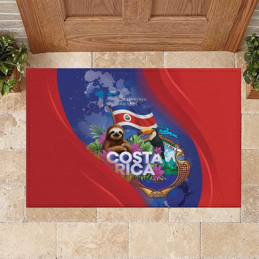 Costa Rica Independence Day Rubber Doormat 204 Years Of Freedom - Wonder Print Shop