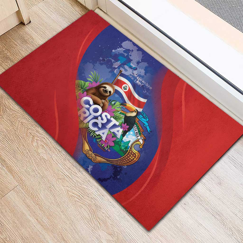 Costa Rica Independence Day Rubber Doormat 204 Years Of Freedom - Wonder Print Shop