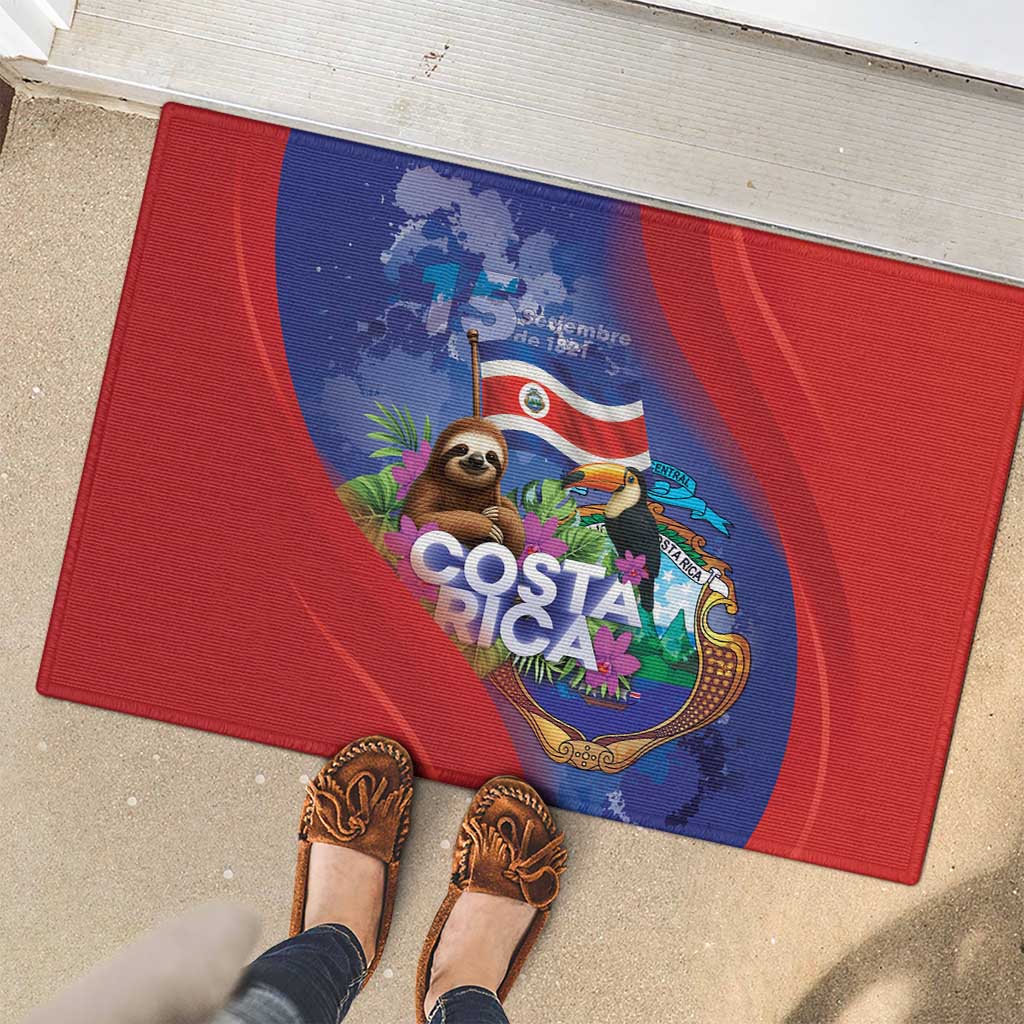 Costa Rica Independence Day Rubber Doormat 204 Years Of Freedom - Wonder Print Shop