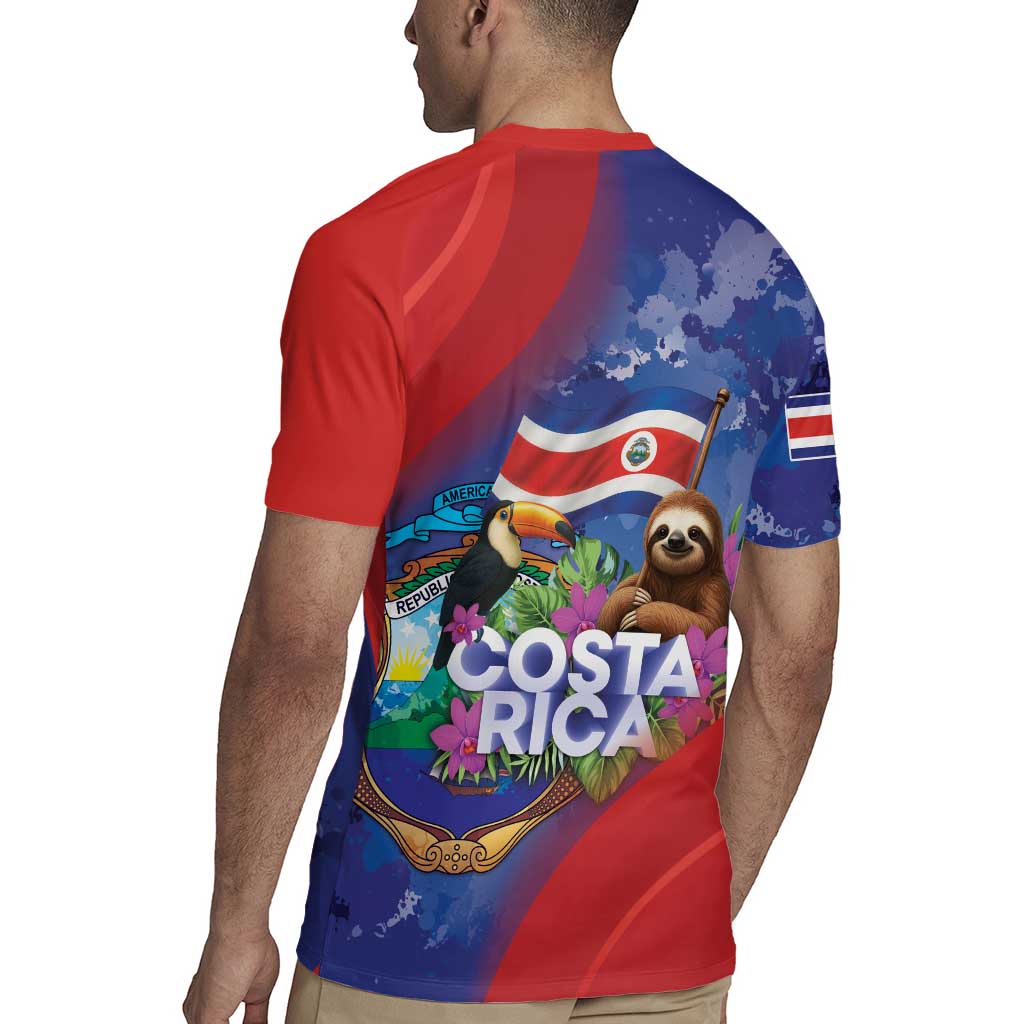 Costa Rica Independence Day Rugby Jersey 204 Years Of Freedom - Wonder Print Shop