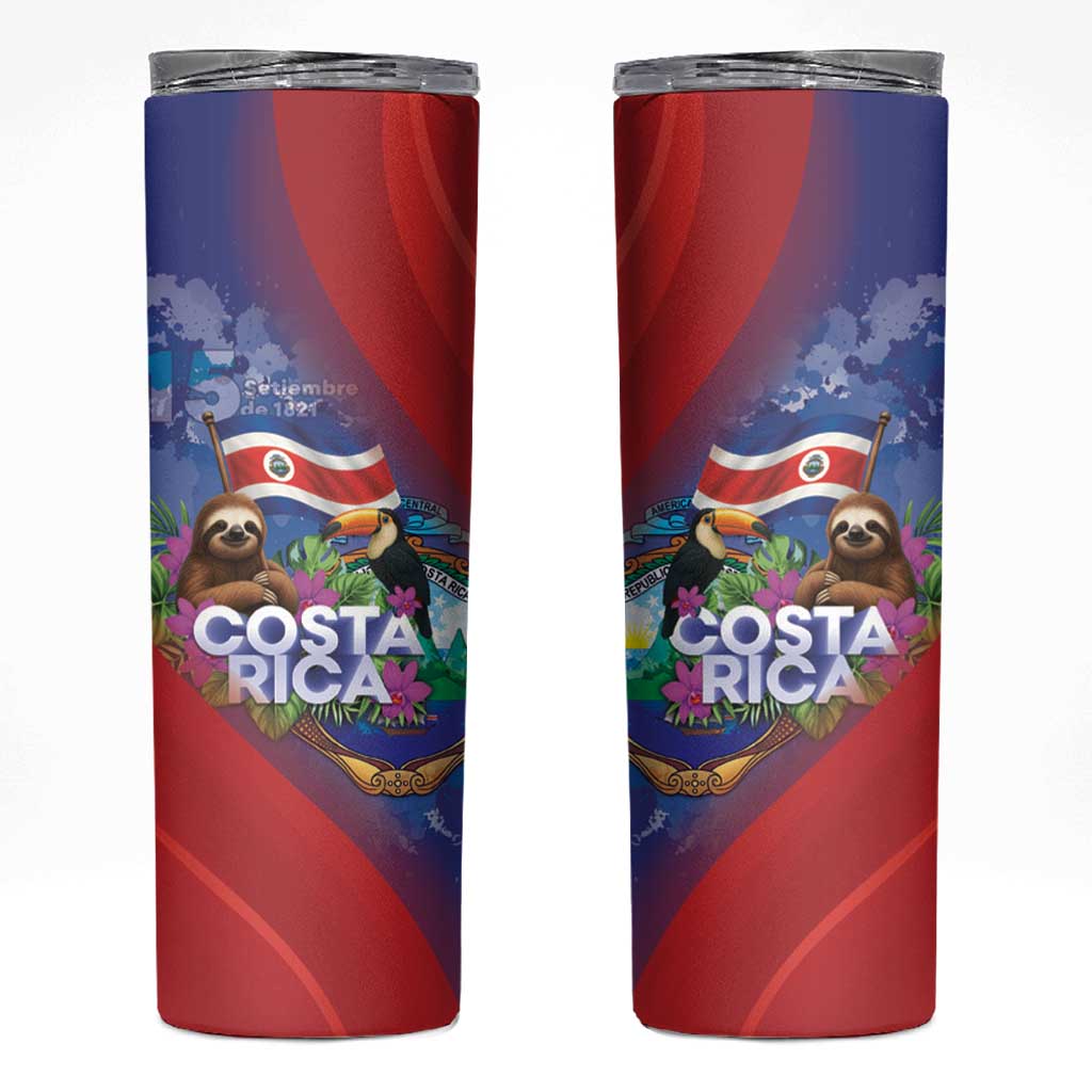 Costa Rica Independence Day Skinny Tumbler 204 Years Of Freedom - Wonder Print Shop