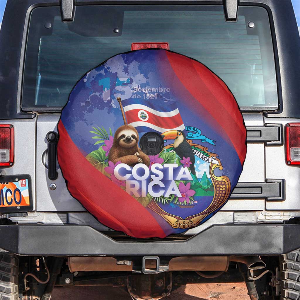 Costa Rica Independence Day Spare Tire Cover 204 Years Of Freedom - Wonder Print Shop