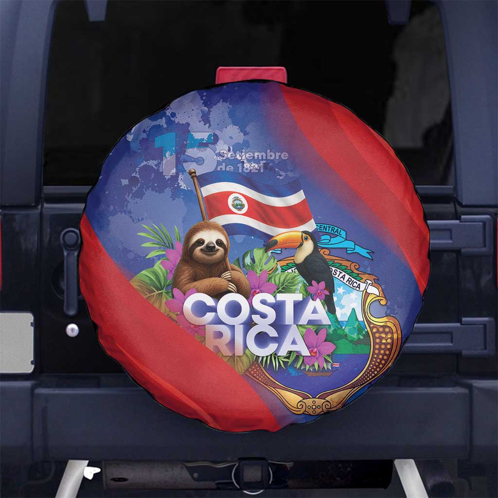 Costa Rica Independence Day Spare Tire Cover 204 Years Of Freedom - Wonder Print Shop