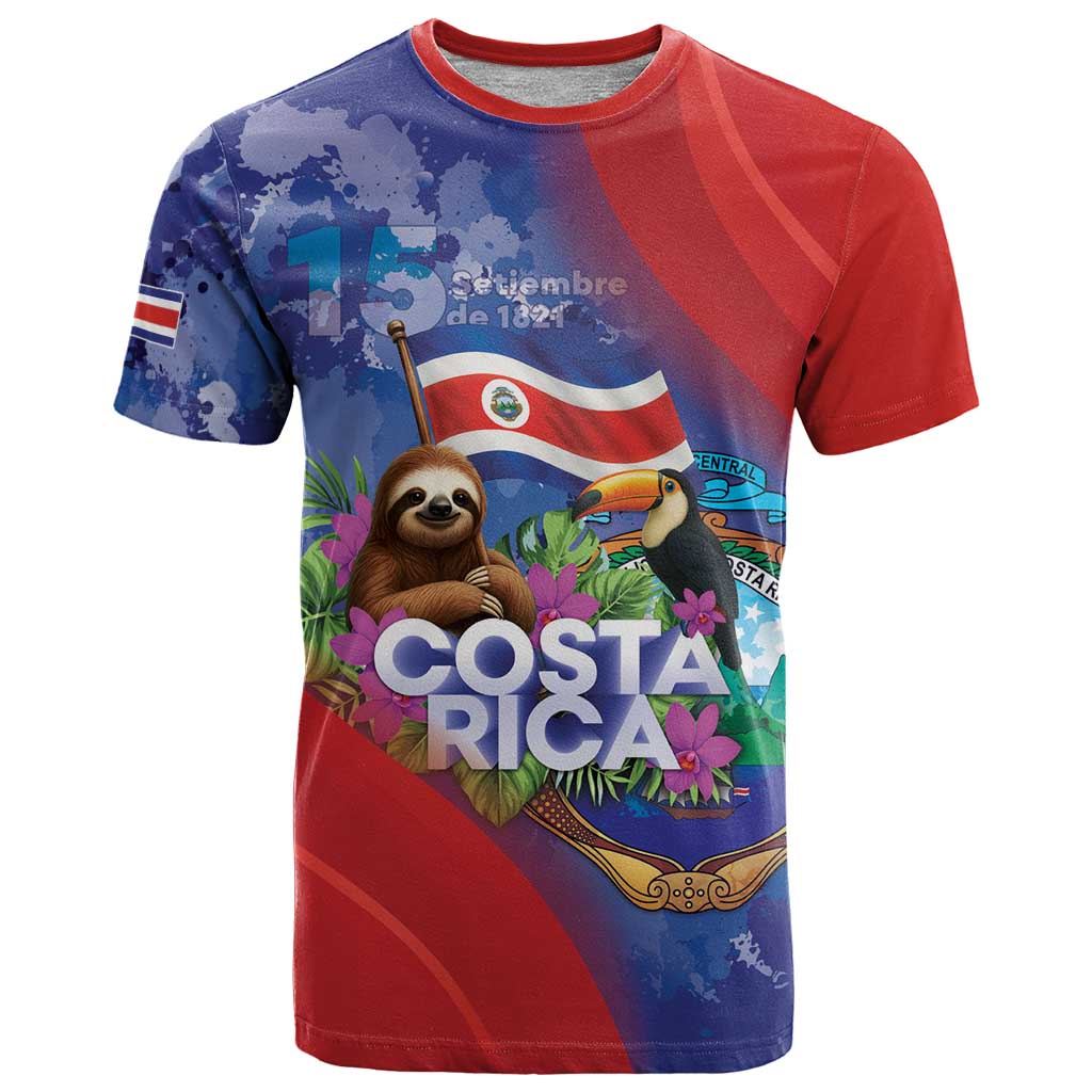 Costa Rica Independence Day T Shirt 204 Years Of Freedom - Wonder Print Shop