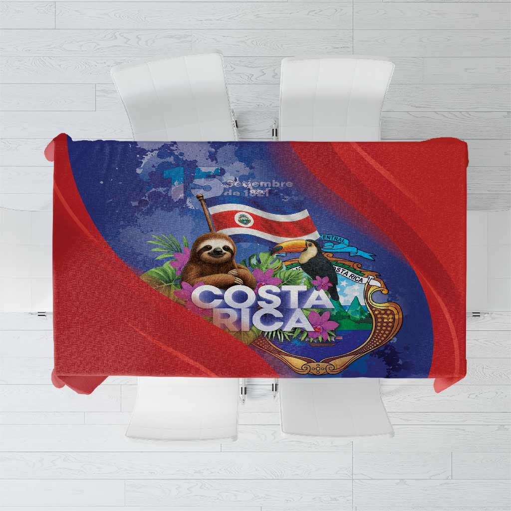 Costa Rica Independence Day Tablecloth 204 Years Of Freedom - Wonder Print Shop