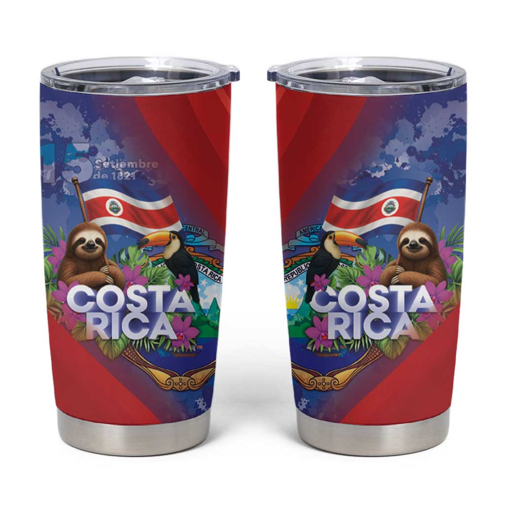 Costa Rica Independence Day Tumbler Cup 204 Years Of Freedom - Wonder Print Shop