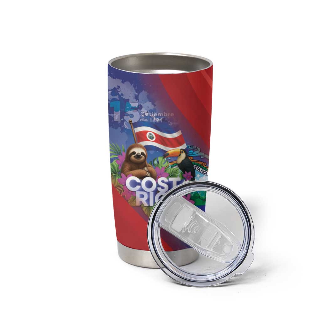 Costa Rica Independence Day Tumbler Cup 204 Years Of Freedom - Wonder Print Shop