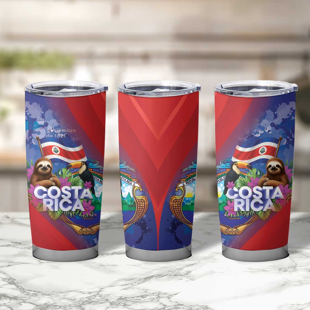 Costa Rica Independence Day Tumbler Cup 204 Years Of Freedom - Wonder Print Shop