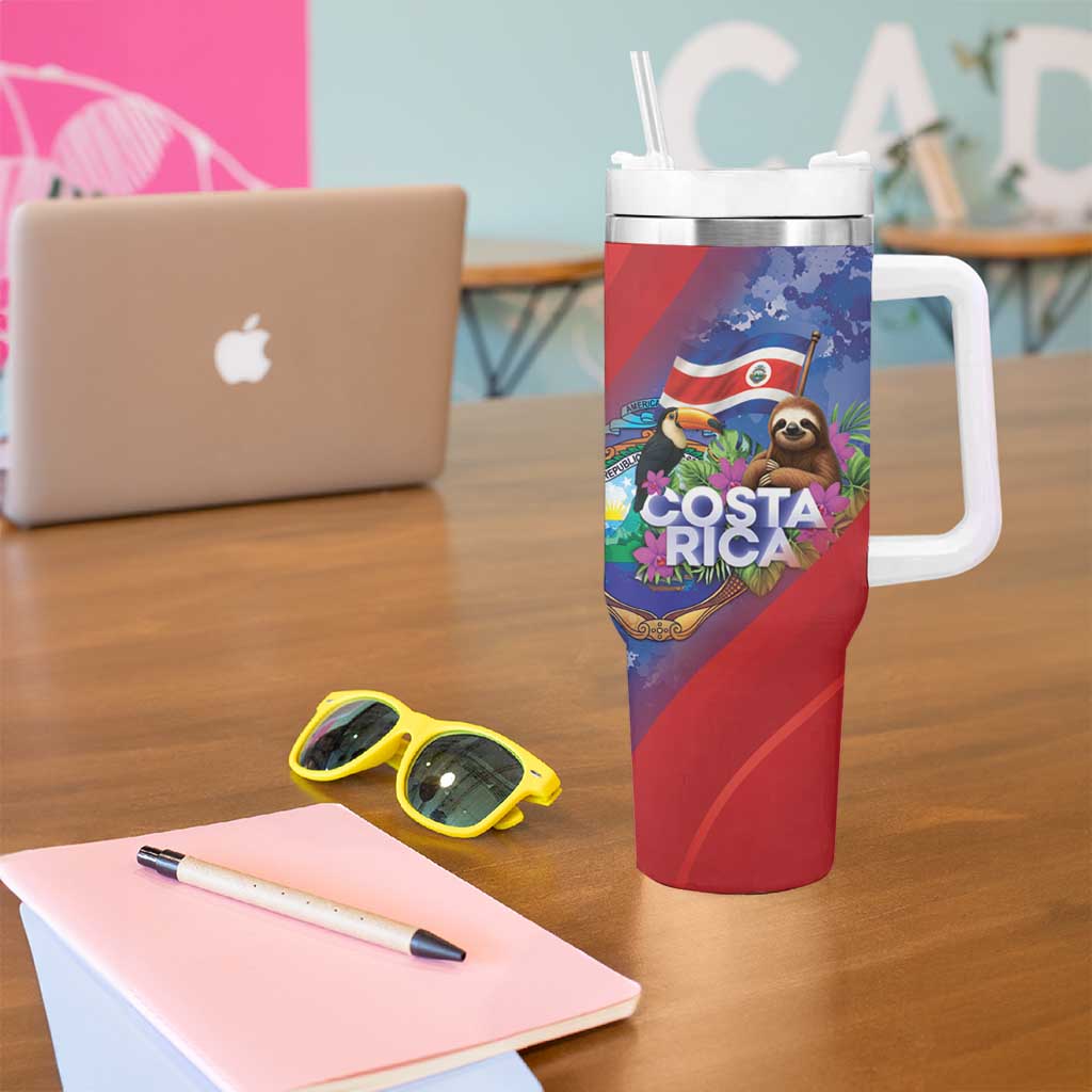 Costa Rica Independence Day Tumbler With Handle 204 Years Of Freedom - Wonder Print Shop