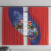 Costa Rica Independence Day Window Curtain 204 Years Of Freedom - Wonder Print Shop