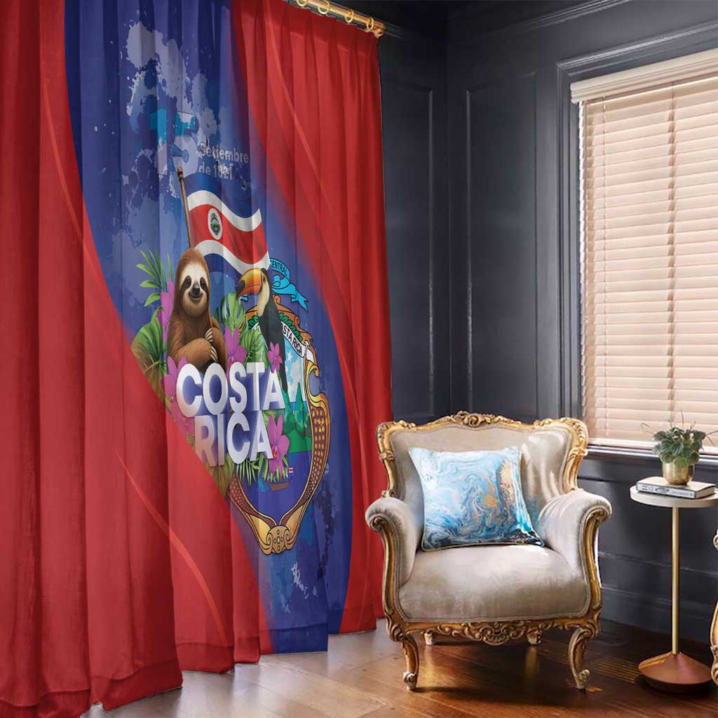 Costa Rica Independence Day Window Curtain 204 Years Of Freedom - Wonder Print Shop